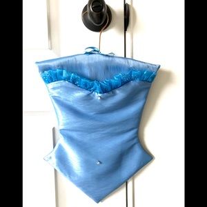 Victorian satin corset shape multi function accessory bag